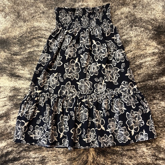 Women’s Nautica Smocked Printed Midi Skirt, Size Large, Cotton / Viscose Blend - Picture 2 of 14